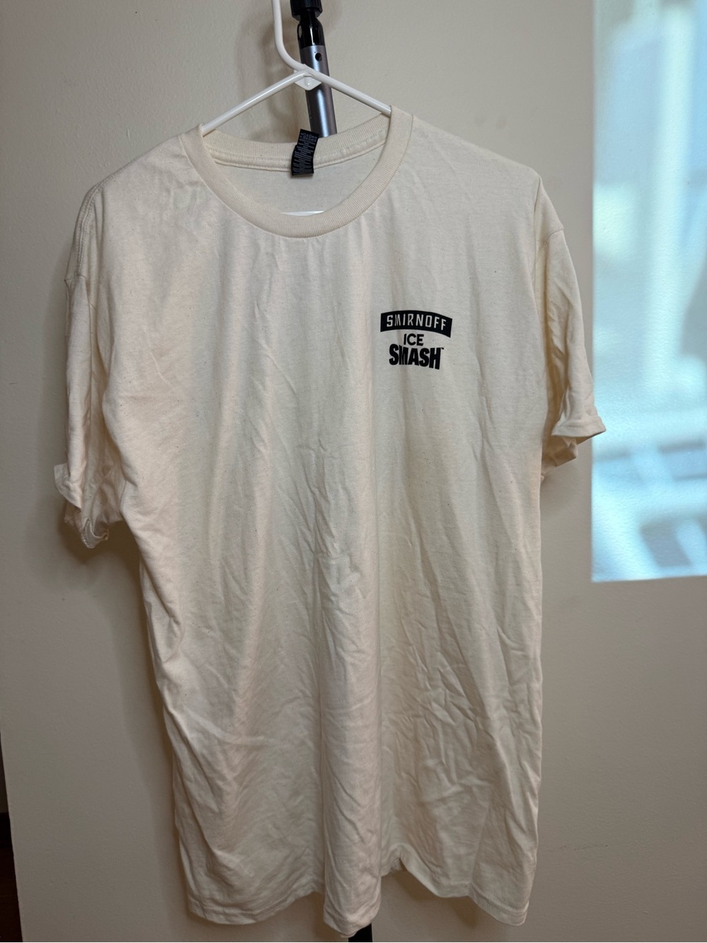 Smirnoff Ice Smash Logo Gildan Cream Short-Sleeve T-Shirt with - Picture 8 of 8